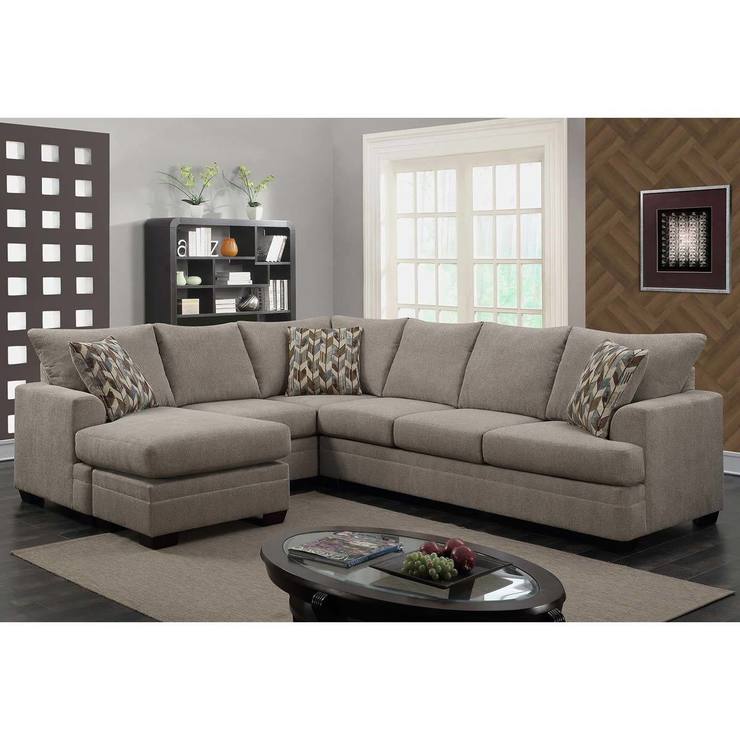 Fiona 3 Piece Sectional Sofa with 3 Accent Pillows Costco UK