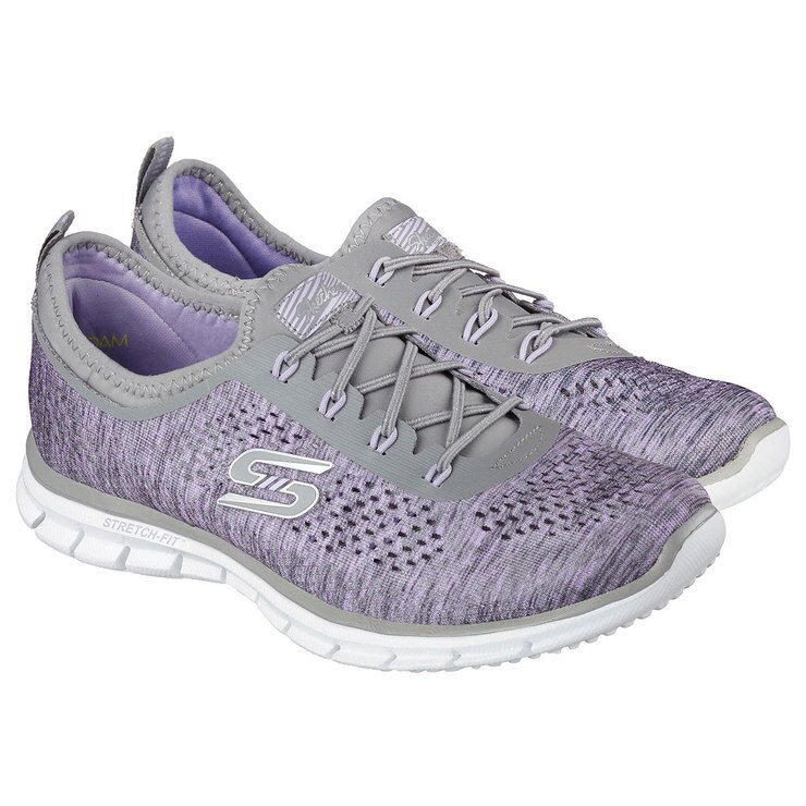 skechers air cooled memory foam purple