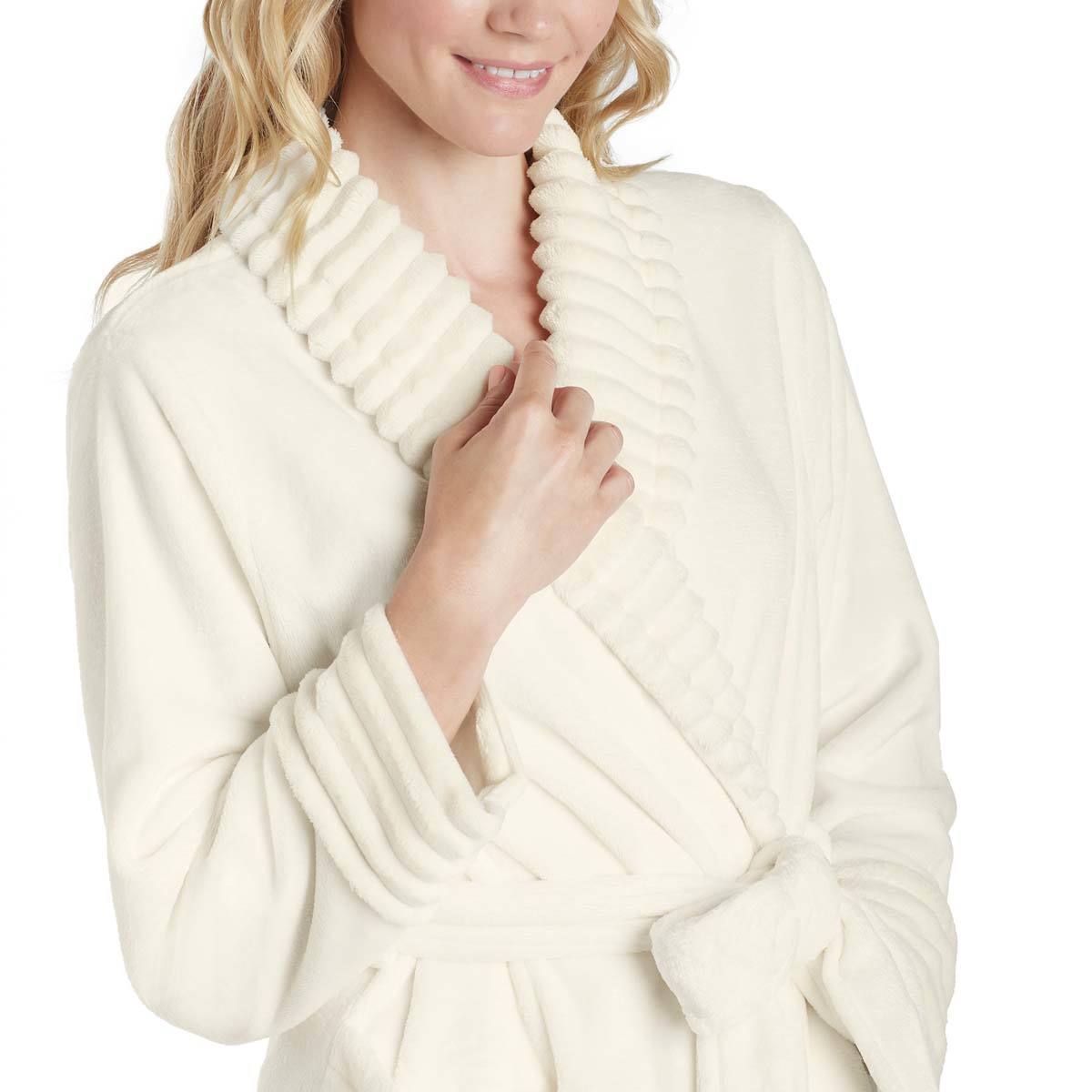 All Size Robe Costco Carole Hochman Women's Plush Robe in Ivory, Small | Costco UK