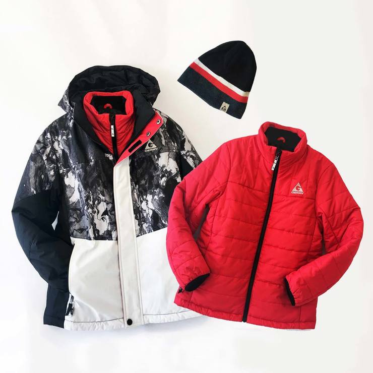 Gerry Boy's 3 in 1 Jacket in Black and Red, Large Costco UK