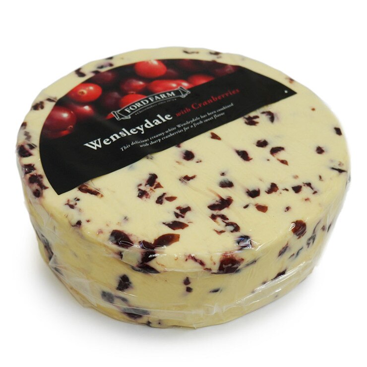 Ford Farm Wensleydale with Cranberries, 2.4kg (Serves 80 people