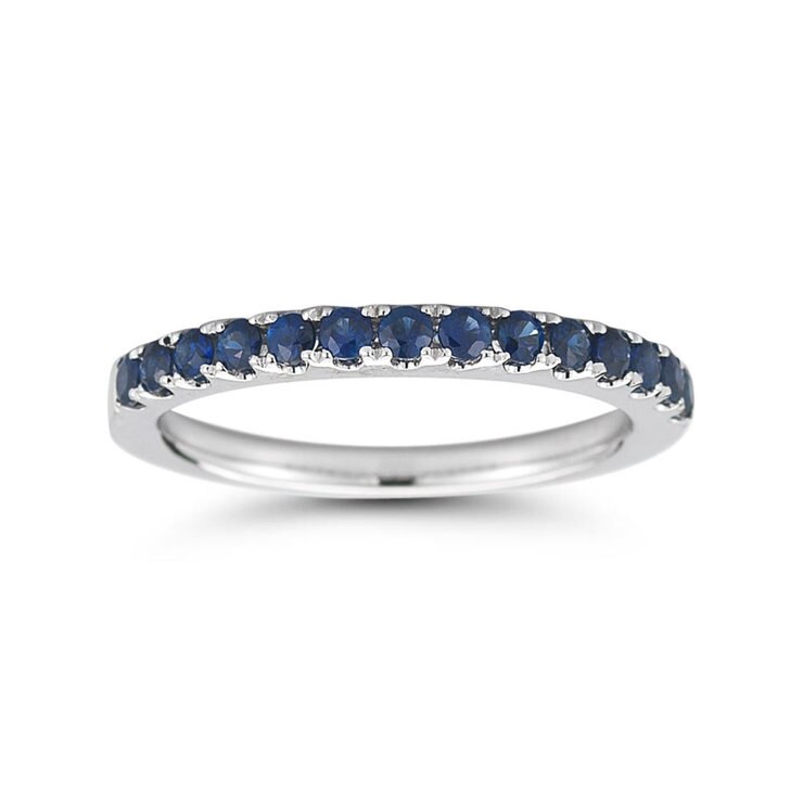 Gemstone Half Eternity Ring in 7 Colours Costco UK