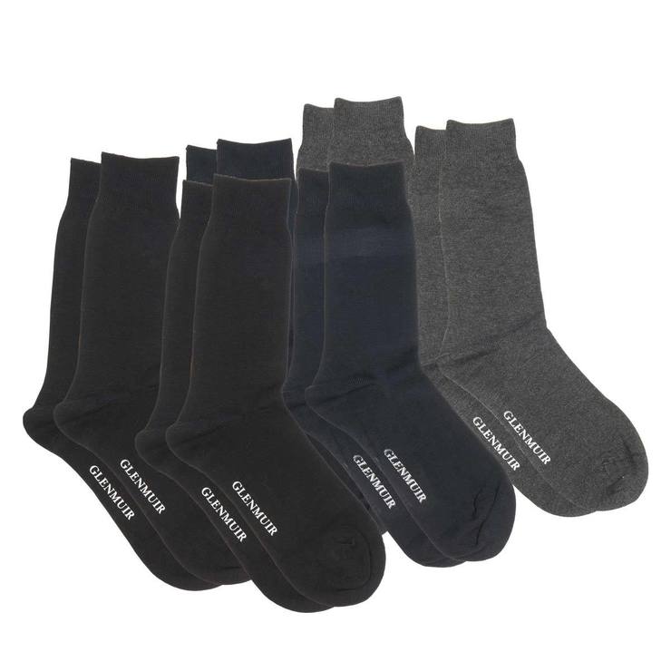 Glenmuir 2 x 3 Pack Men's Bamboo Socks in Charcoal | Costco UK