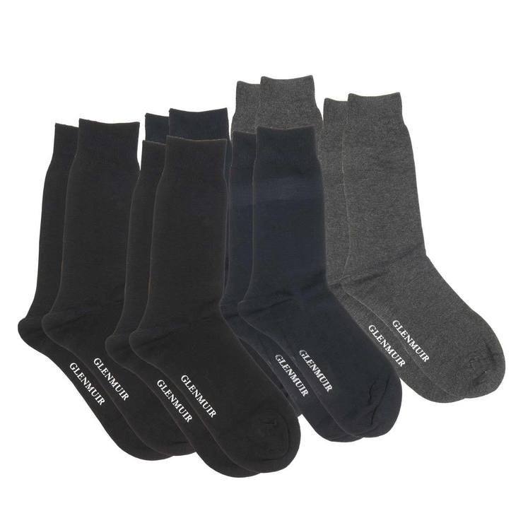 Glenmuir 2 x 3 Pack Men's Bamboo Socks in Charcoal Costco UK