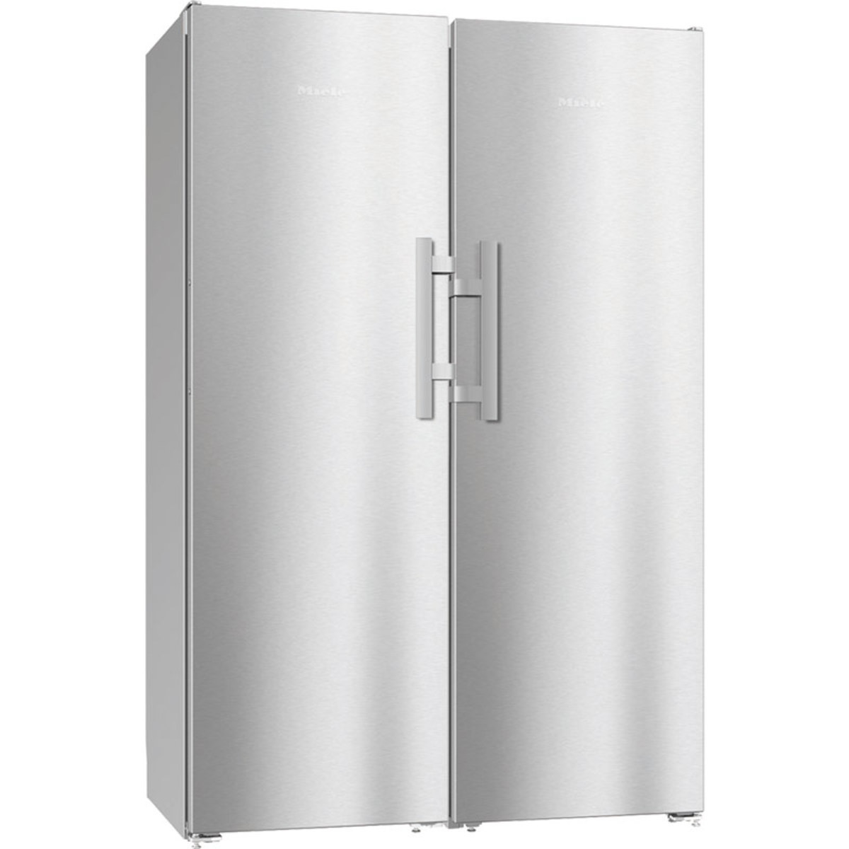 Miele K28202 D and FN 28262, Freestanding Fridge and Freezer Pair, F Rated in Clean Steel