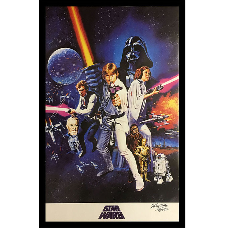 Kenny Baker Signed Framed R2-D2 Star Wars 'A New Hope' Film Poster Kenny Baker Signed Framed R2-D2 Star Wars 'A New Hope' Film Poster