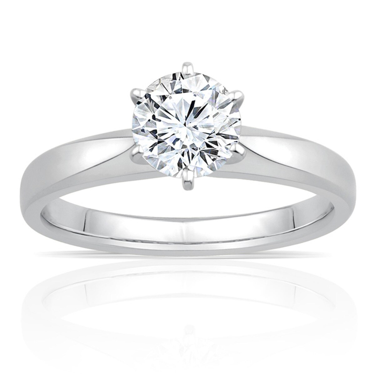 1.00ct Round Brilliant Cut Diamond Solitaire Ring, Platinum Costco UK