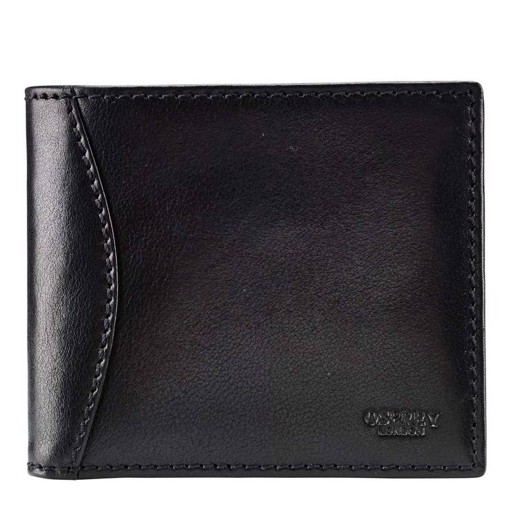 Osprey London Brody E/W Billfold Leather Wallet, Black | Costco UK