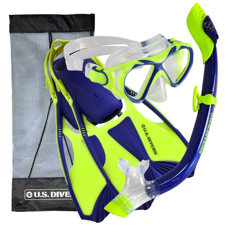 US Divers Youth Snorkel Set in Green, Large Costco UK