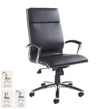 Florence Leather Faced Executive Chair in Black